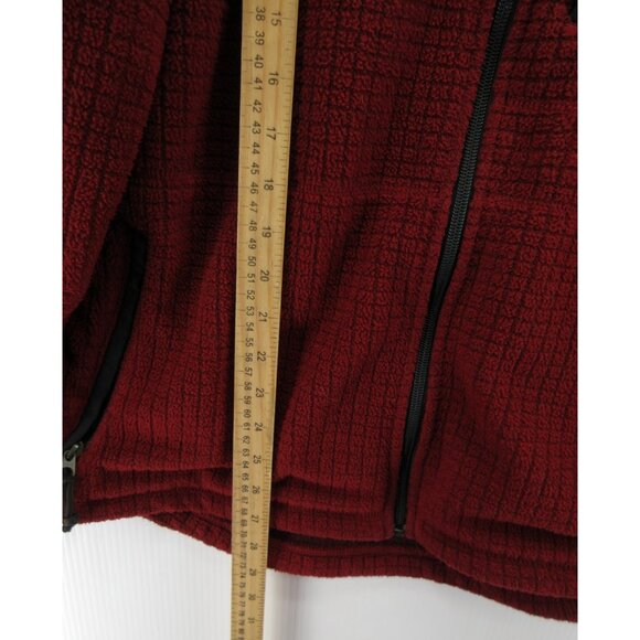 VINTAGE LL Bean Jacket Large Grid Fleece Hiking Full Zip Outdoor 90s Y2K - Picture 4 of 12